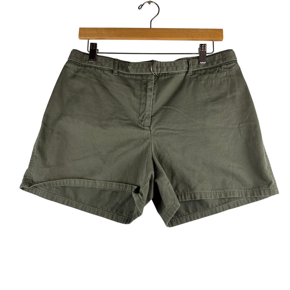 Cargo Chino Shorts Womens 12 100% Cotton Army Green Gorp Outdoor Hiking Uniform